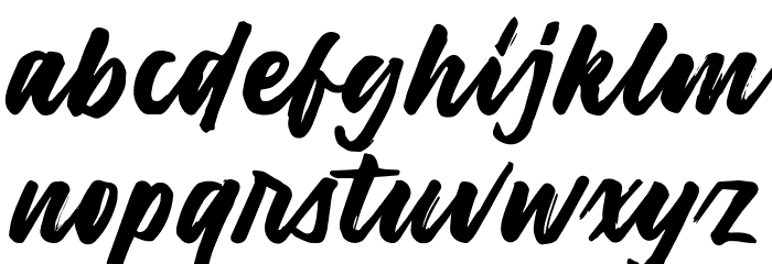 Harligh Brush Font LOWERCASE