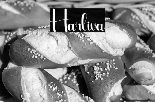 Harliva Font examples