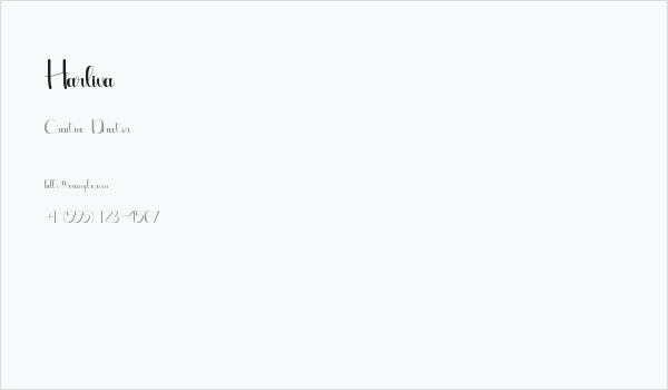 Harliva Business Card