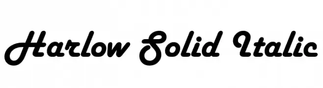 Harlow Solid Italic  免费字体下载