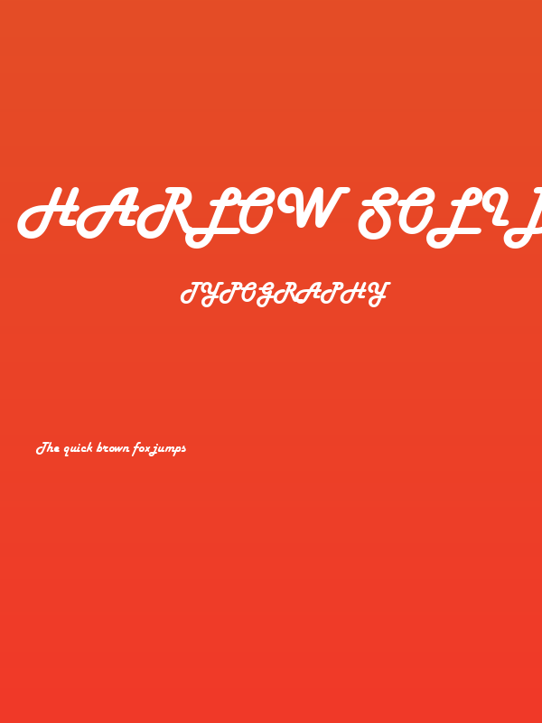 Harlow Solid Italic Poster