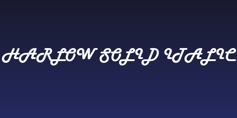 Harlow Solid Italic Social Header
