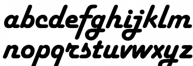 Harlow Solid Italic Font LOWERCASE