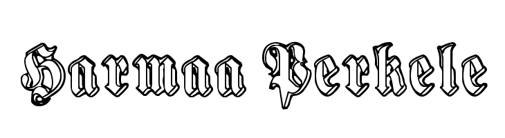 Harmaa Perkele Font