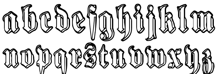 Harmaa Perkele Font LOWERCASE