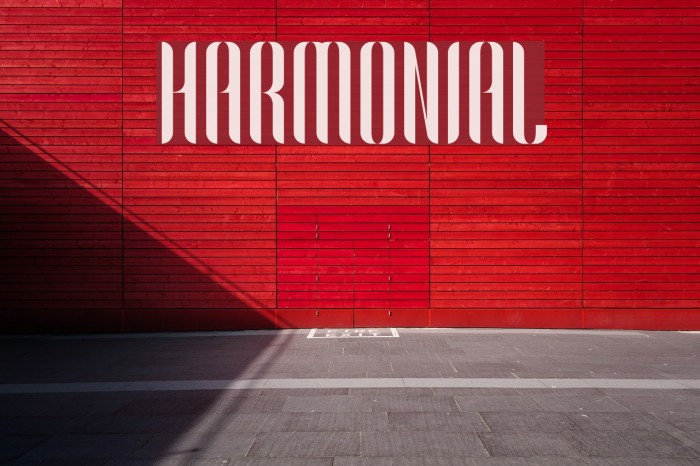 Harmonial フォント examples