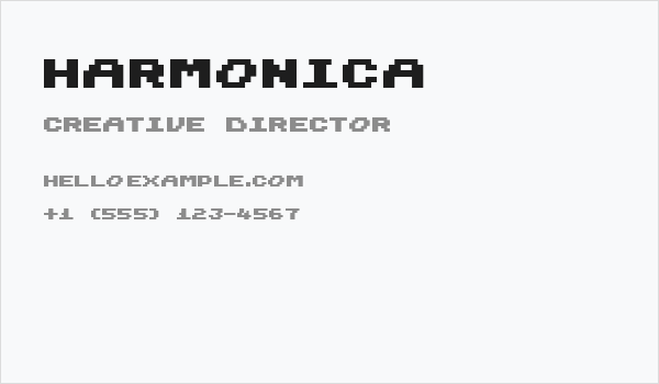 Harmonica Business Card