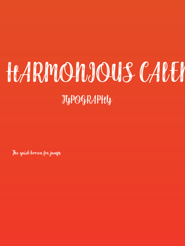 Harmonious Calendar Poster