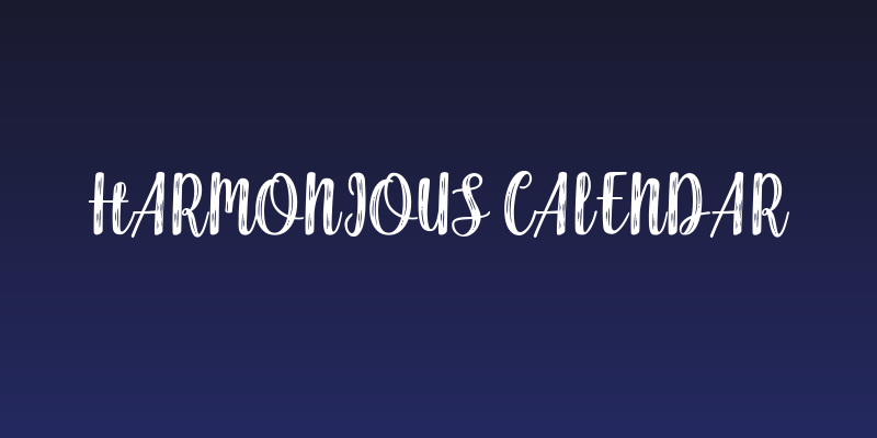 Harmonious Calendar Social Header