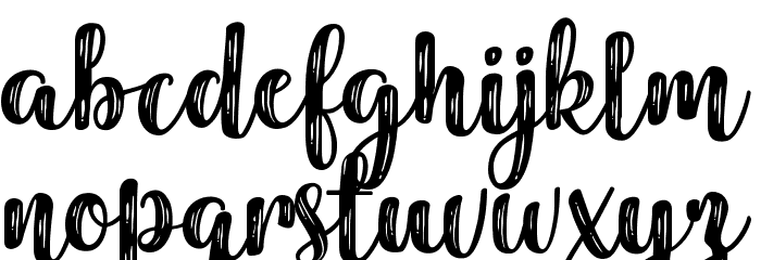 Harmonious Calendar Font LOWERCASE