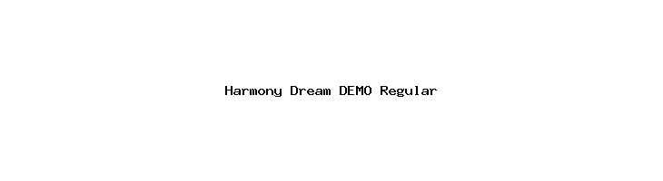 Harmony Dream DEMO Regular  Frei Schriftart Herunterladen