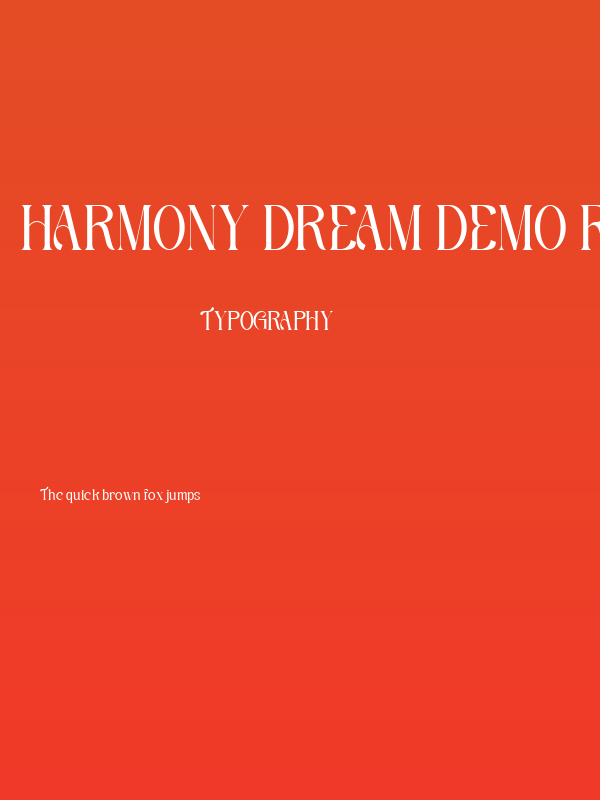 Harmony Dream DEMO Regular Poster