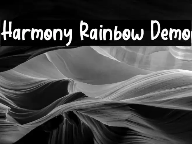 Harmony Rainbow Demo Font examples