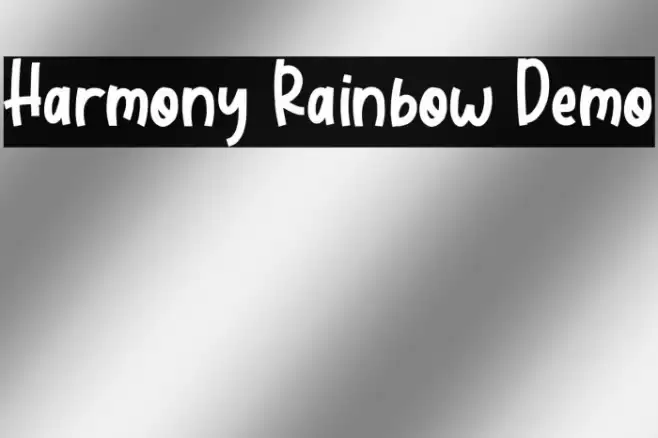 Harmony Rainbow Demo Font examples