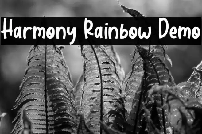 Harmony Rainbow Demo Font examples