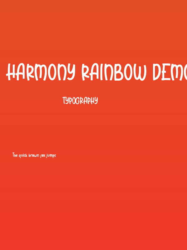 Harmony Rainbow Demo Poster
