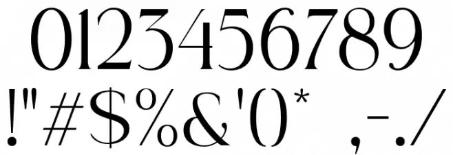 HarmonyEmbraceSerifDemo Font OTHER CHARS