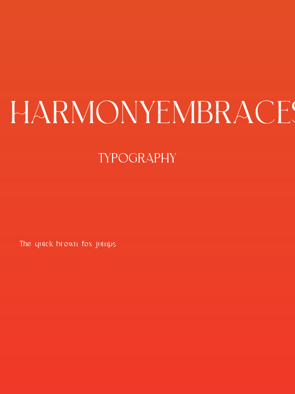 HarmonyEmbraceSerifDemo Poster