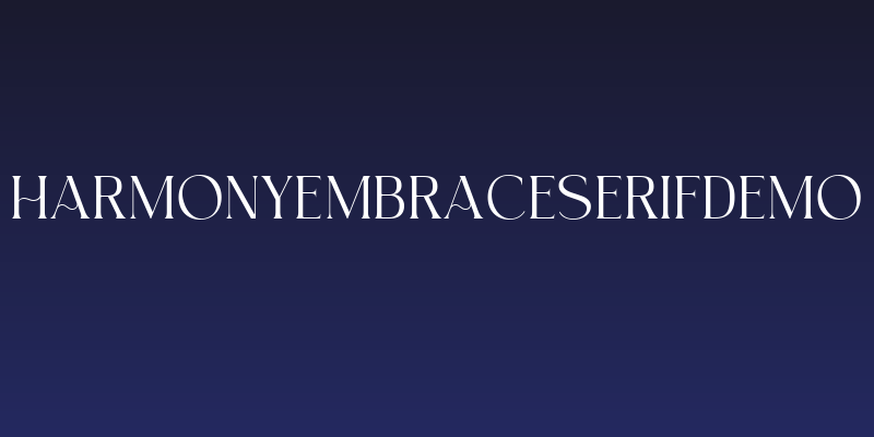 HarmonyEmbraceSerifDemo Social Header