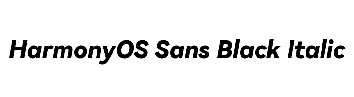 HarmonyOS Sans Black Italic  免费字体下载