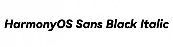 HarmonyOS Sans Black Italic  免费字体下载