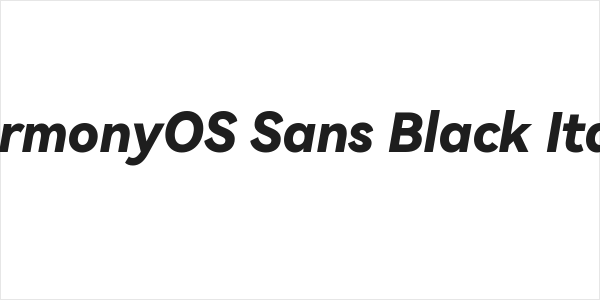 HarmonyOS Sans Black Italic Logo