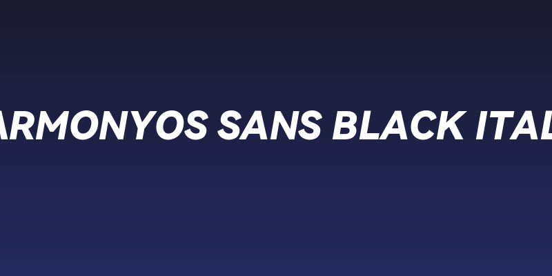 HarmonyOS Sans Black Italic Social Header