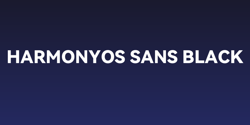 HarmonyOS Sans Black Social Header
