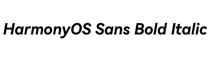 HarmonyOS Sans Bold Italic  नि: शुल्क फ़ॉन्ट्स डाउनलोड