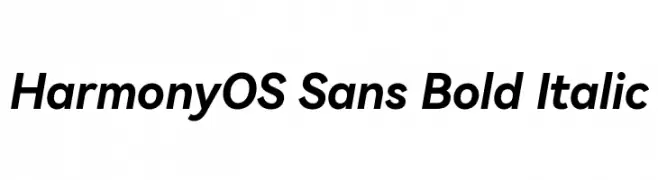 HarmonyOS Sans Bold Italic  免费字体下载