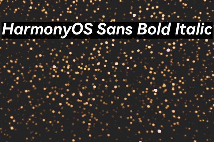HarmonyOS Sans Bold Italic Example 2
