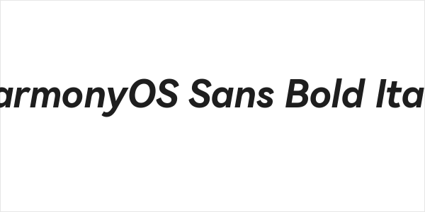 HarmonyOS Sans Bold Italic Logo
