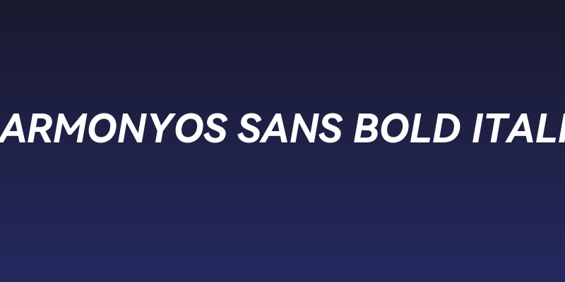 HarmonyOS Sans Bold Italic Social Header