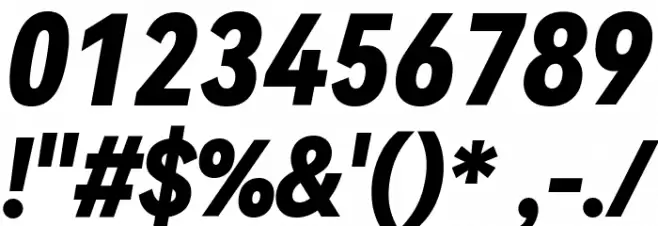 HarmonyOS Sans Condensed Black Italic Font OTHER CHARS