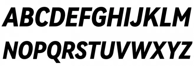 HarmonyOS Sans Condensed Black Italic 字体 大写