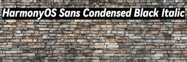 HarmonyOS Sans Condensed Black Italic Example 3