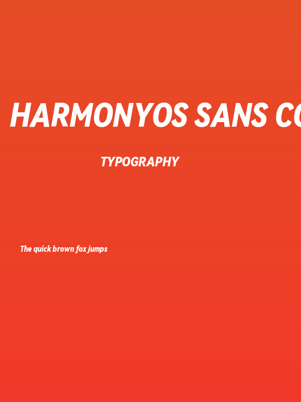 HarmonyOS Sans Condensed Black Italic Poster