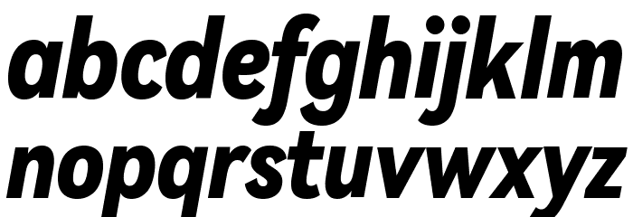 HarmonyOS Sans Condensed Black Italic Font LOWERCASE