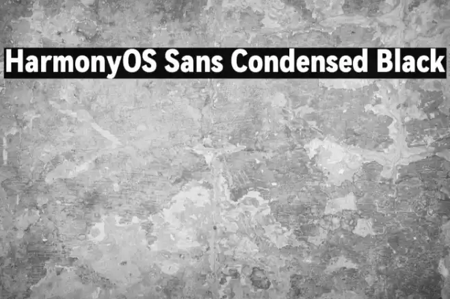 HarmonyOS Sans Condensed Black خط examples