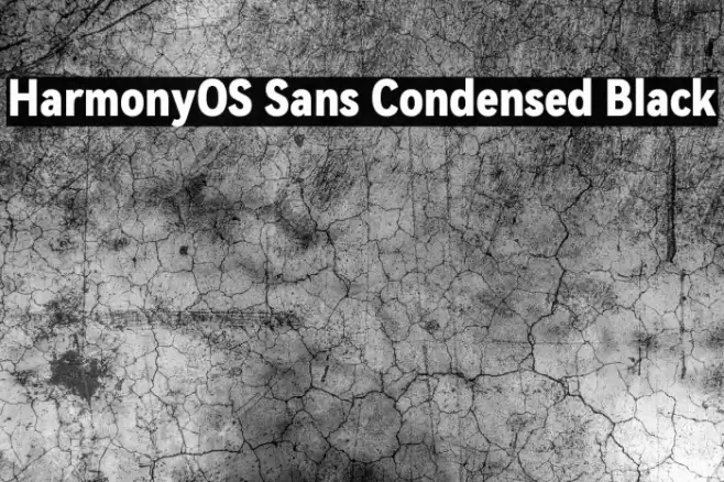 HarmonyOS Sans Condensed Black خط examples