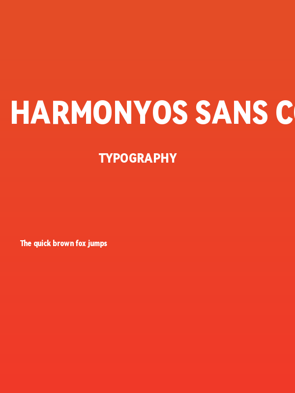 HarmonyOS Sans Condensed Black Poster