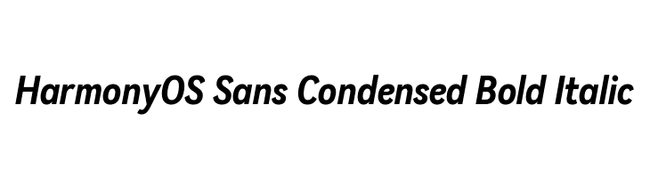HarmonyOS Sans Condensed Bold Italic  les polices de caractères gratuit tlcharger