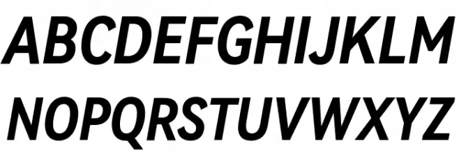 HarmonyOS Sans Condensed Bold Italic 字体 大写