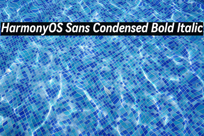 HarmonyOS Sans Condensed Bold Italic Example 1