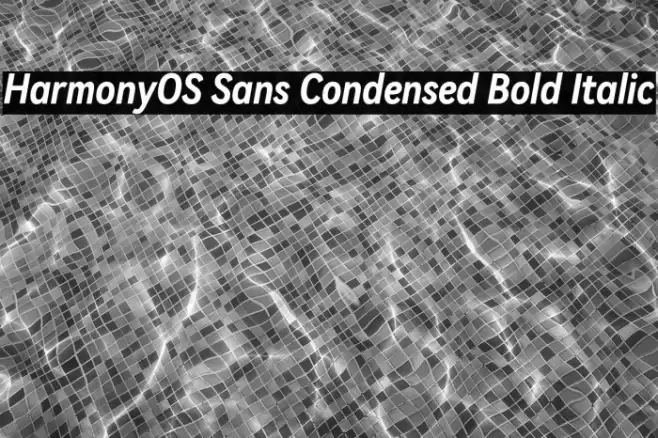 HarmonyOS Sans Condensed Bold Italic Шрифта examples