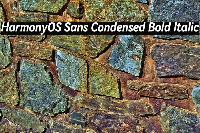 HarmonyOS Sans Condensed Bold Italic Example 3