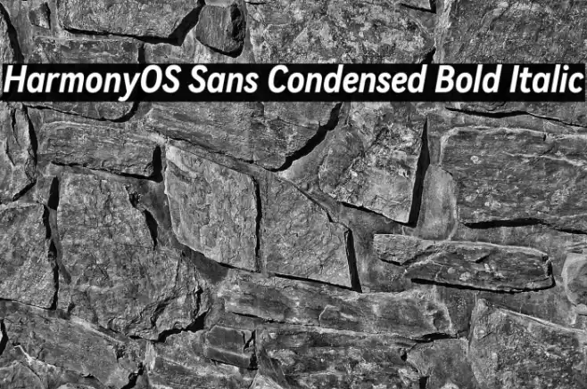 HarmonyOS Sans Condensed Bold Italic Шрифта examples