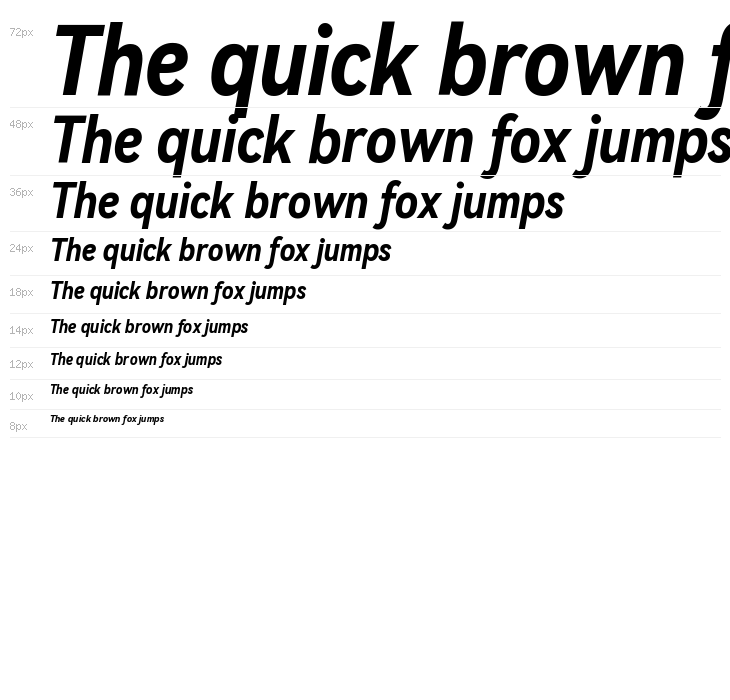 HarmonyOS Sans Condensed Bold Italic Waterfall