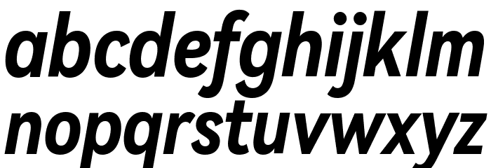 HarmonyOS Sans Condensed Bold Italic Font LOWERCASE