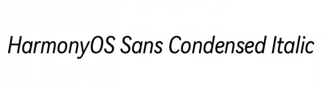 HarmonyOS Sans Condensed Italic  フリーフォントのダウンロード